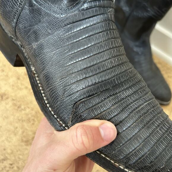 Lucchese Classics Lizard Skin Leather Handmade Cowboy Boots Size 9 D main image 5